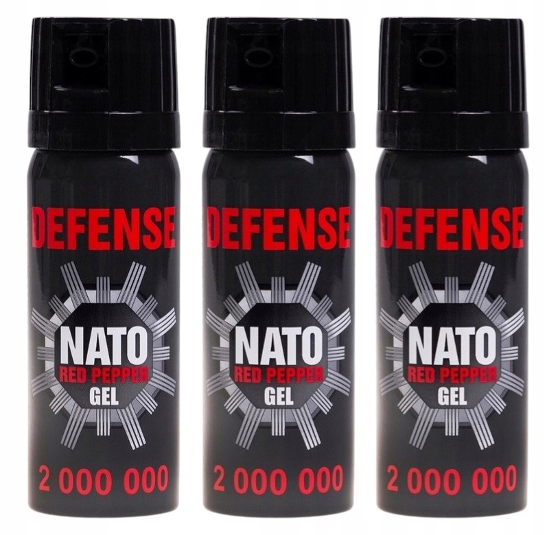 3 x Gaz Pieprzowy Nato Defense 40050-C 50 ML Cone Żel