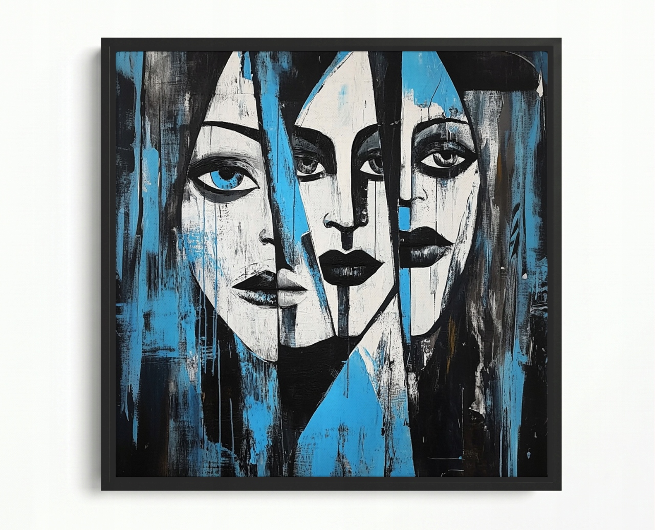 Obraz Rám Americký Box Abstrakce Portrét Tvář Moderní Umění Urban 40x40