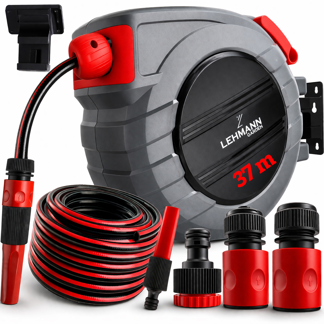 Wąż Ogrodowy Na Bębnie Automatyczne Zwijanie 3/4 1/2 Zwijacz Bęben Wąż 37m