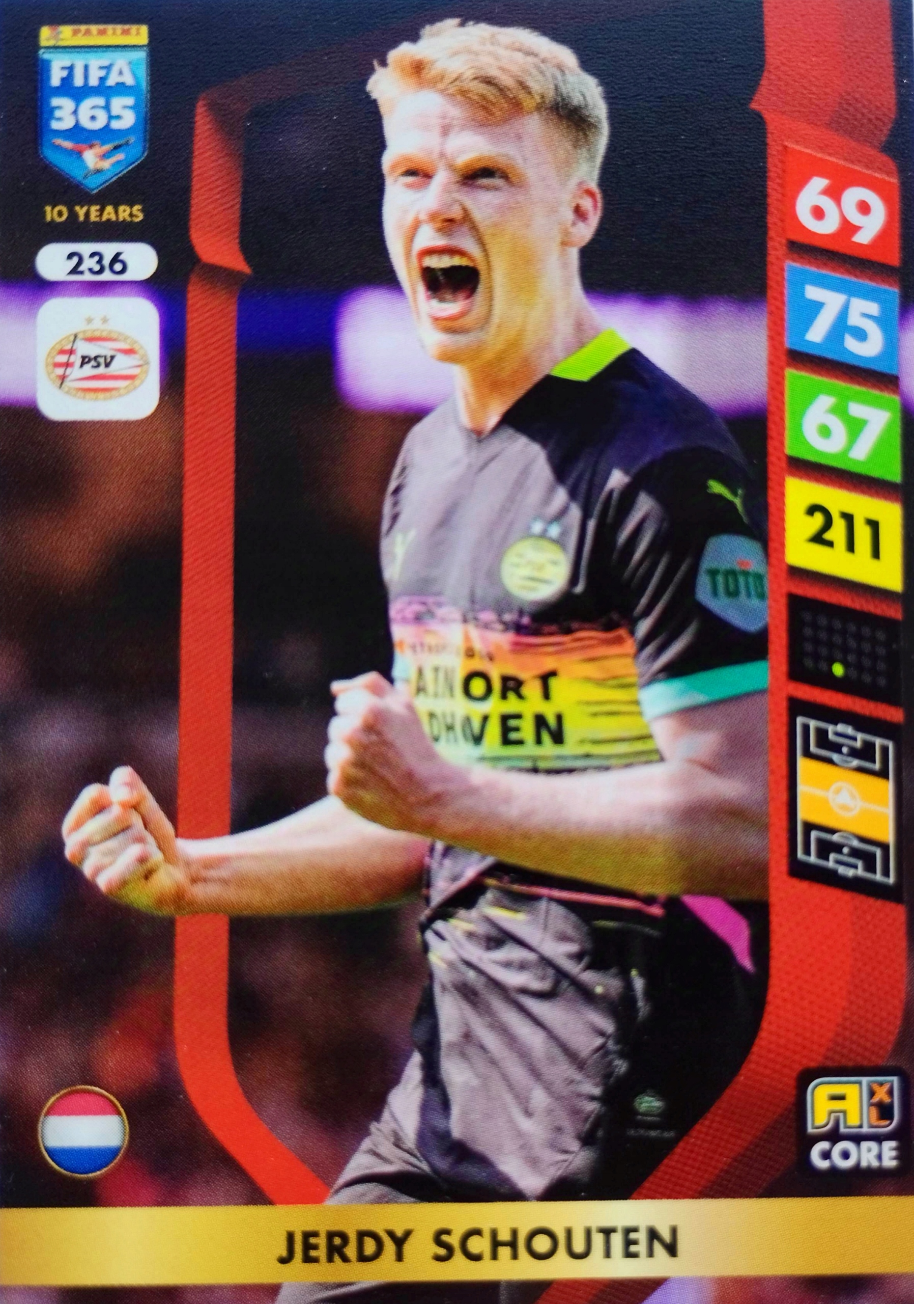 Panini Fifa 365 2025 Core 236 Jerdy Schouten Psv Eindhoven