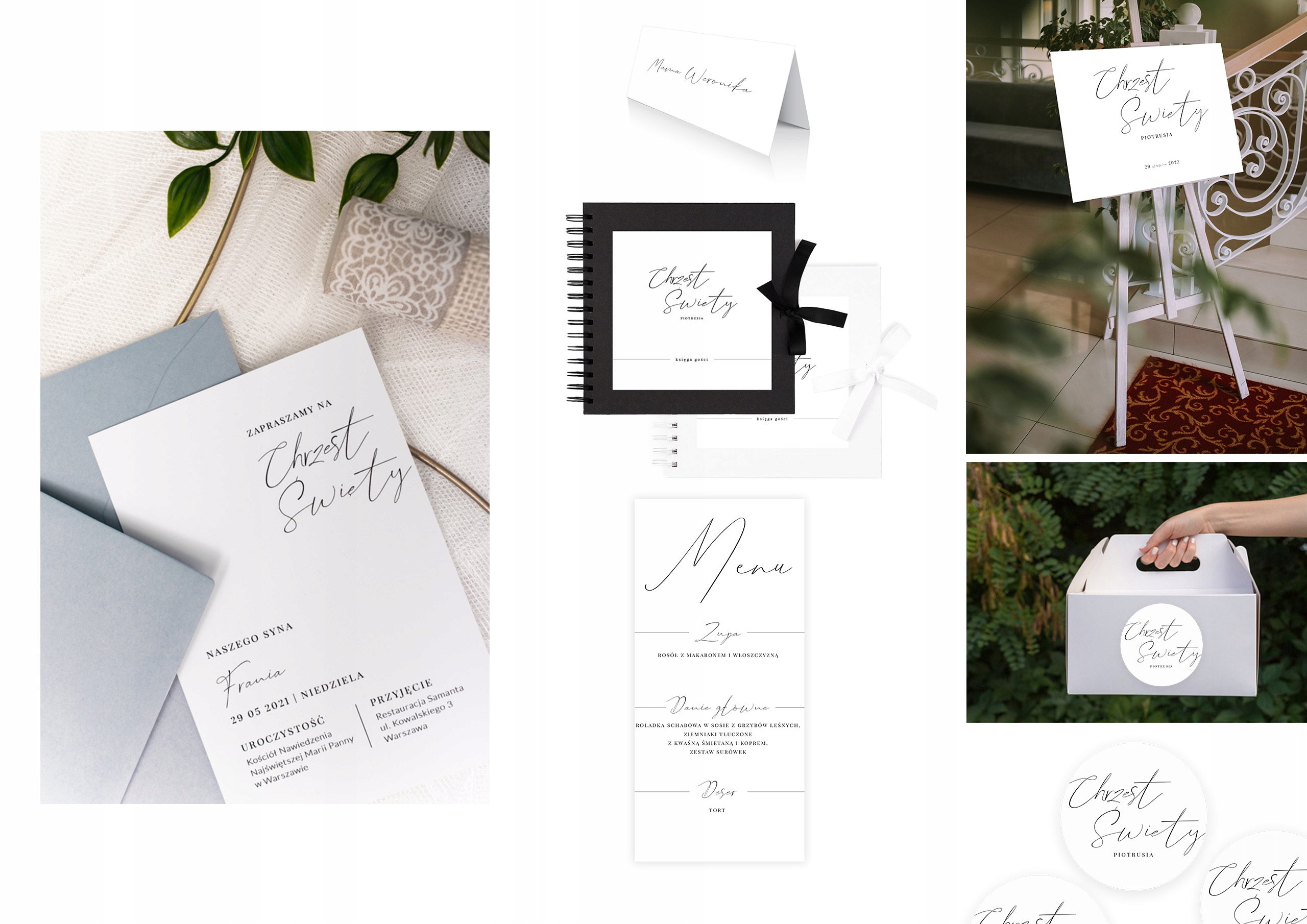 Minimalistyczny plakat powitalny na chrzest A3 Liczba sztuk 250 szt.