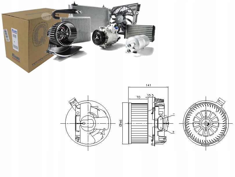 Ventilátor Ventilátoru Nissens 27226AX105 272269U01A