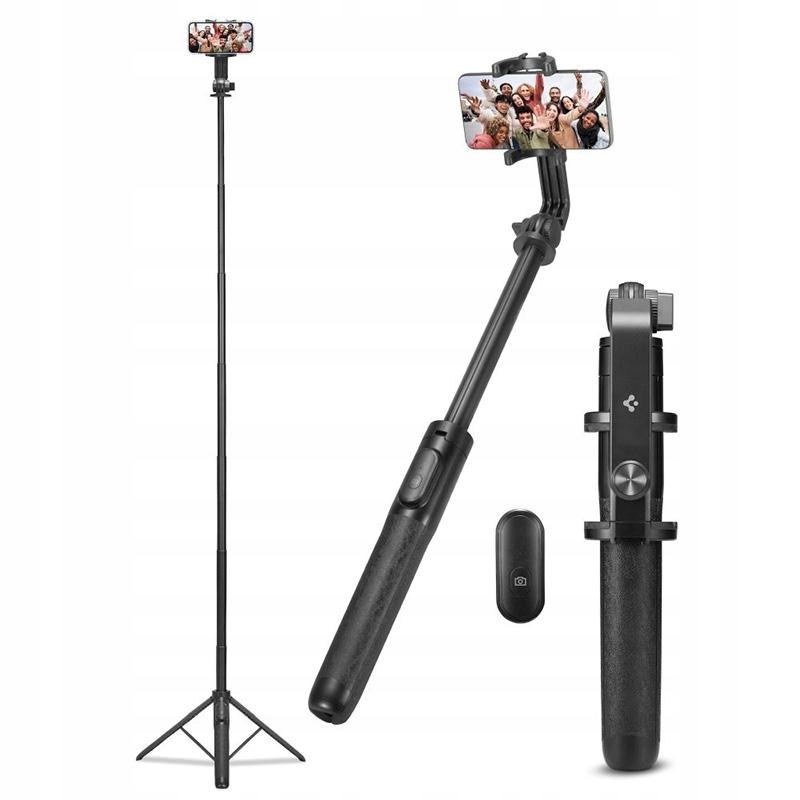 Stativ na Smartphone Držák Selfie Stick Tripod Spigen S560W Bluetooth Černý