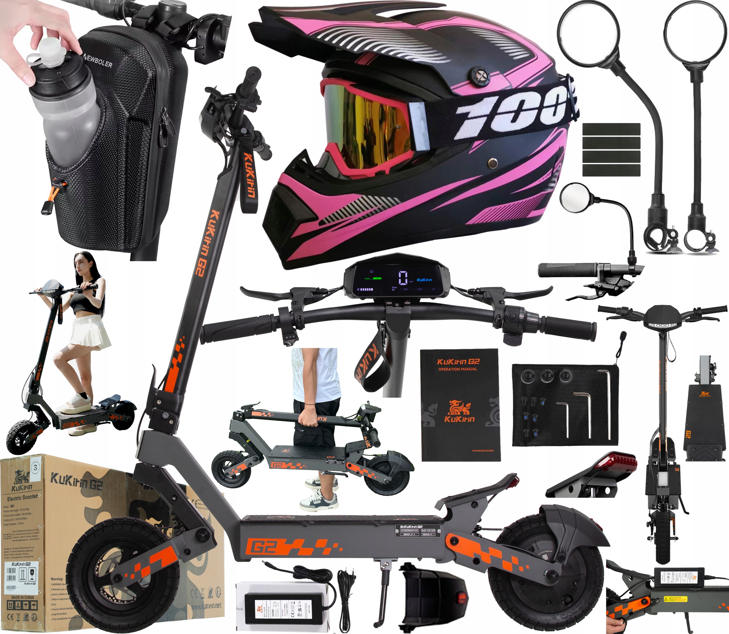 KuKirin G2 Pojazdy elektryczne 800W 48V 15Ah 45KM/H Meski/Damski +Prezent