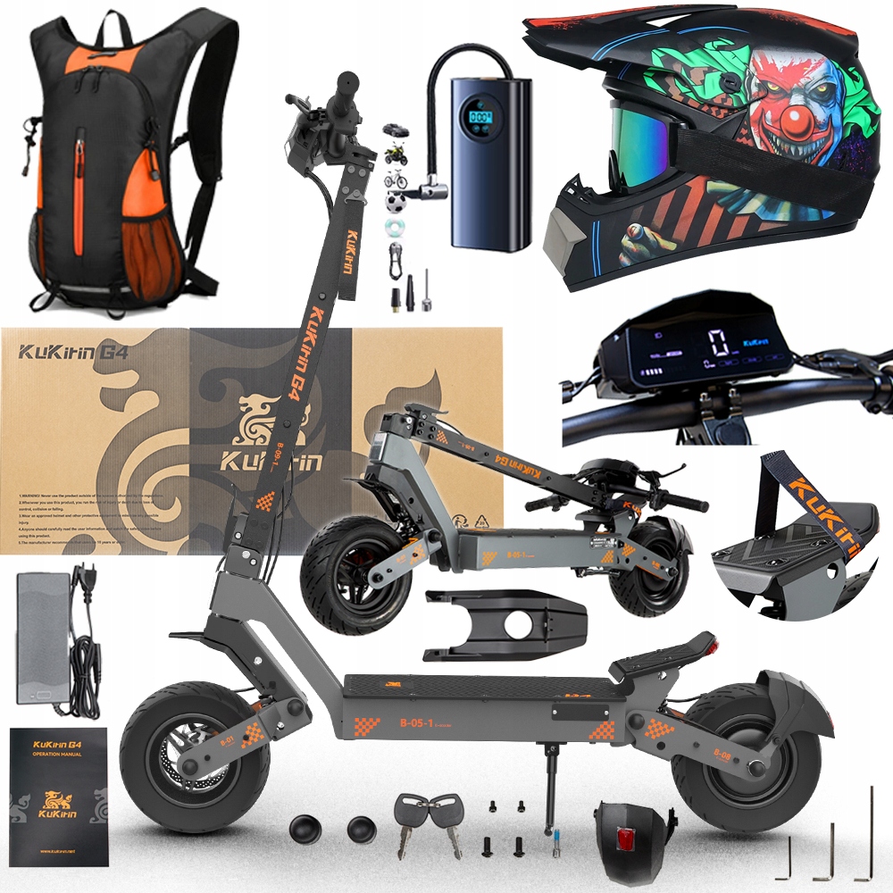 2026 Nowy Kukirin G4 2400W 60V 20Ah 70 km/h Terenowy +prezenty