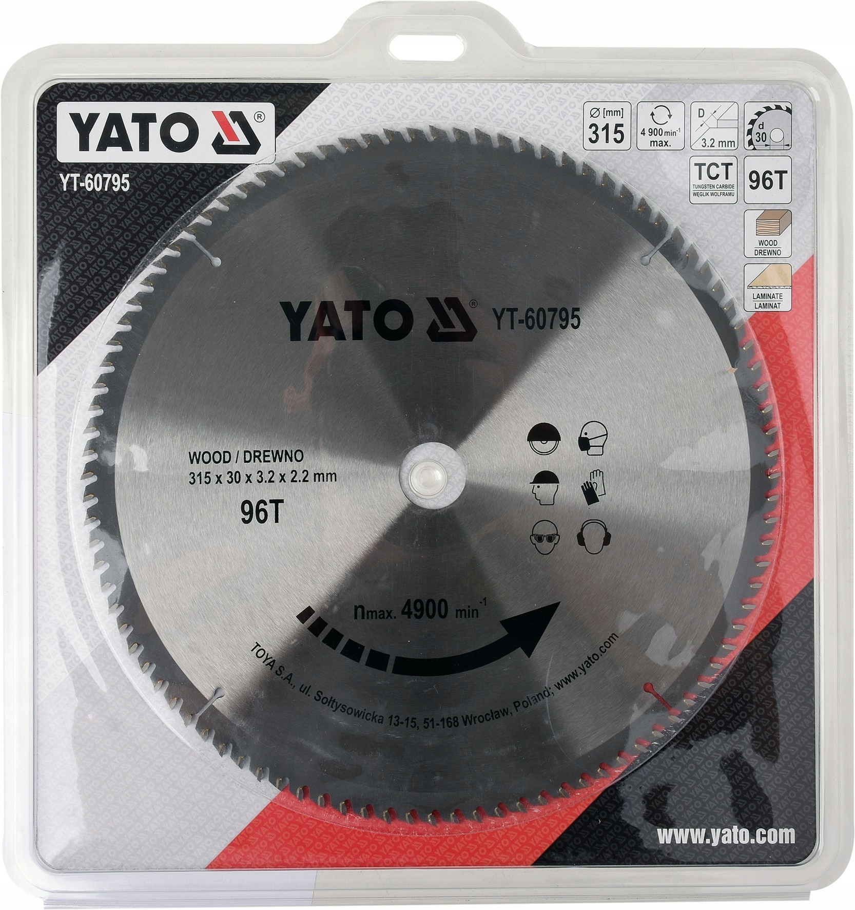 TARCZA WIDIOWA DO DREWNA 315X96TX30MM Marka Yato