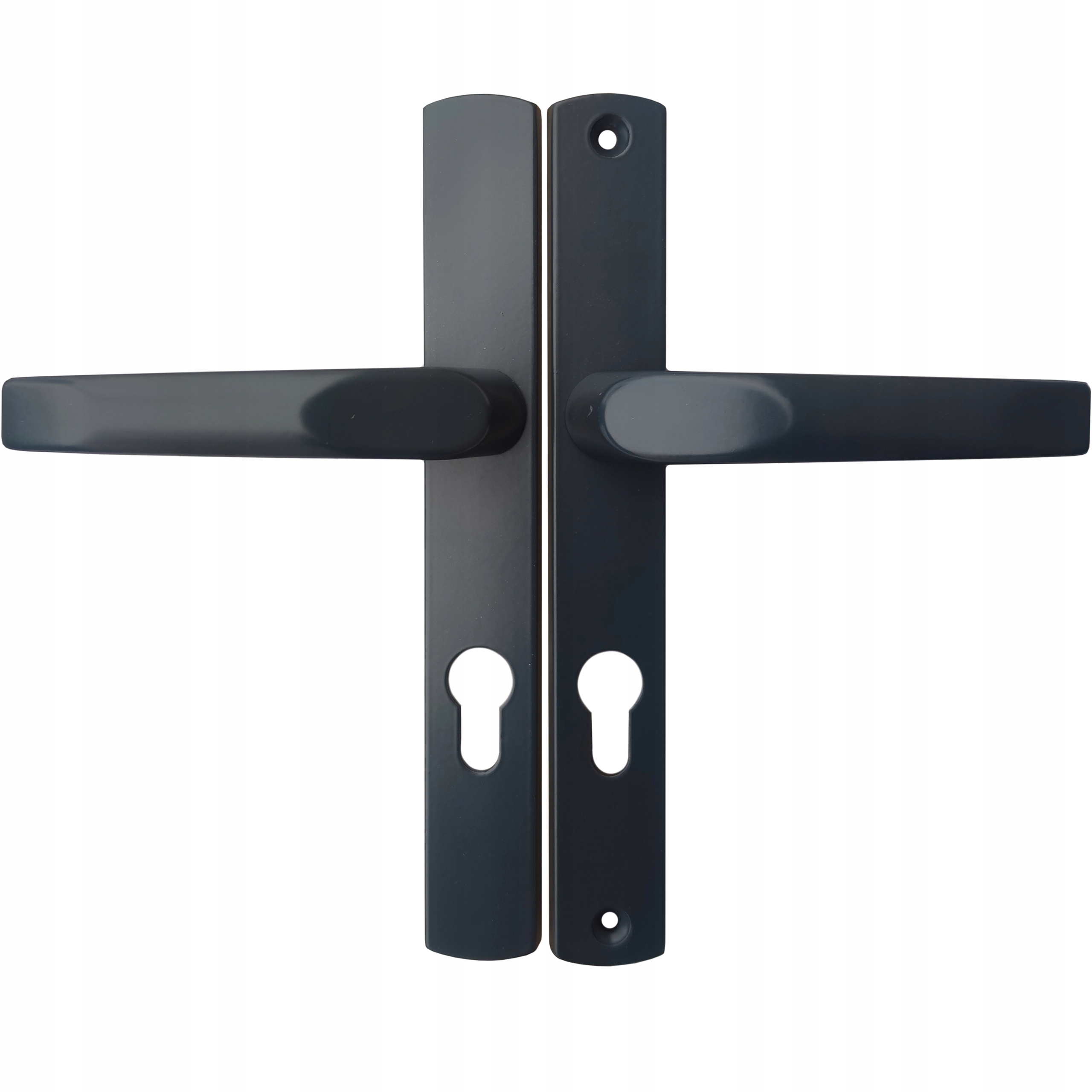 KLAMKA DO DRZWI FURTKI BRAMY ANTRACYT GRAFIT 90MM