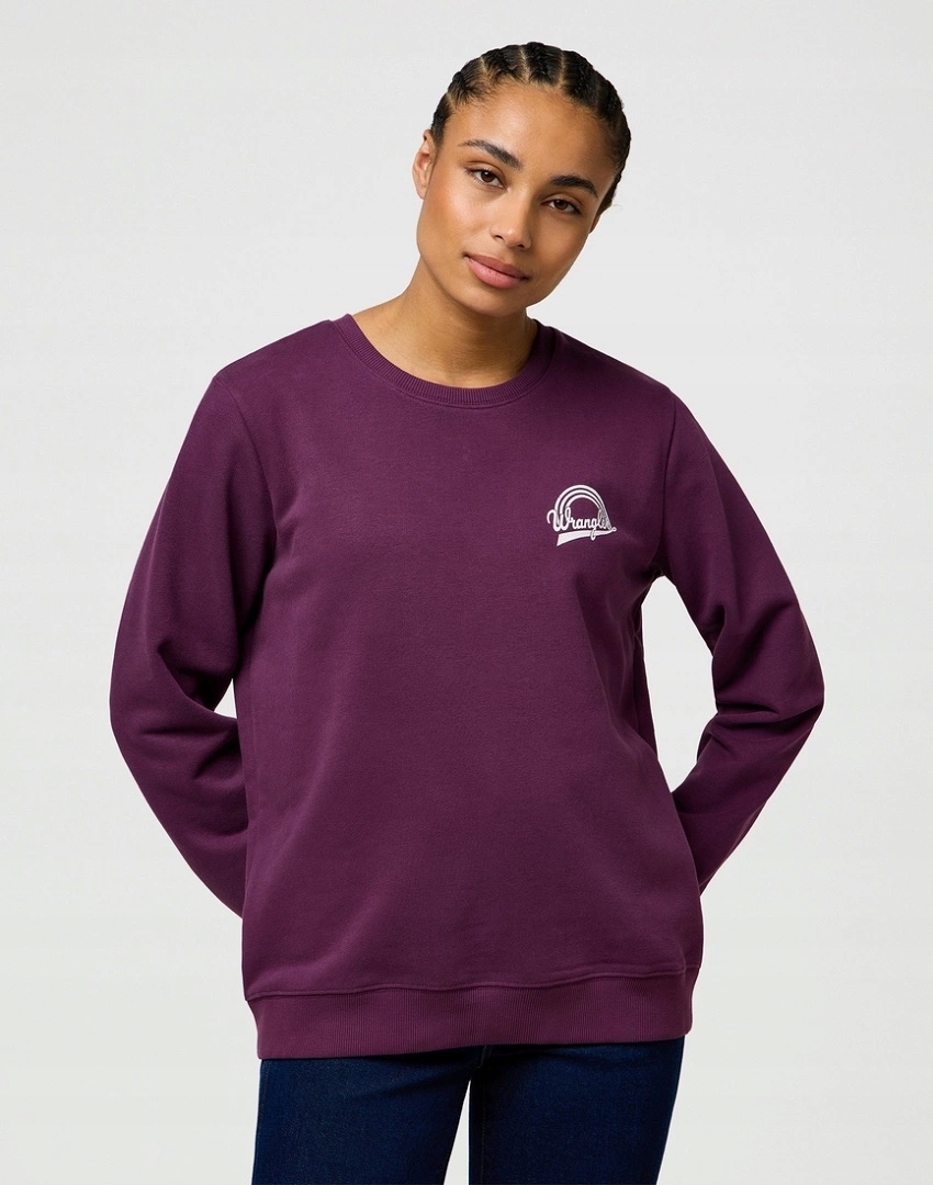 Dámská mikina Wrangler Regular Sweat Italian Plum 112370774 M