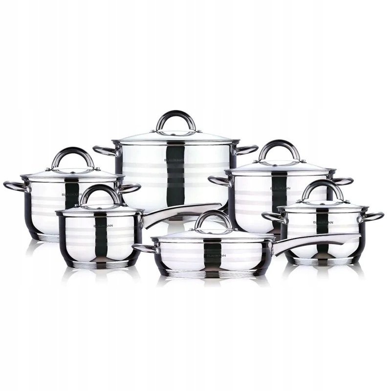 ZESTAW 12 ELEM. GARNKÓW STALOWYCH BLAUMANN JUMBO BL-1410