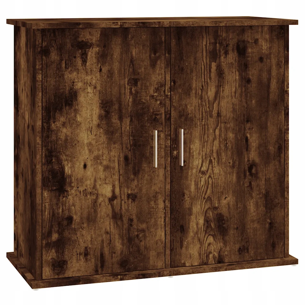 Akvarijní stojan se skříňkou, kouřový dub, 81x36x73 cm