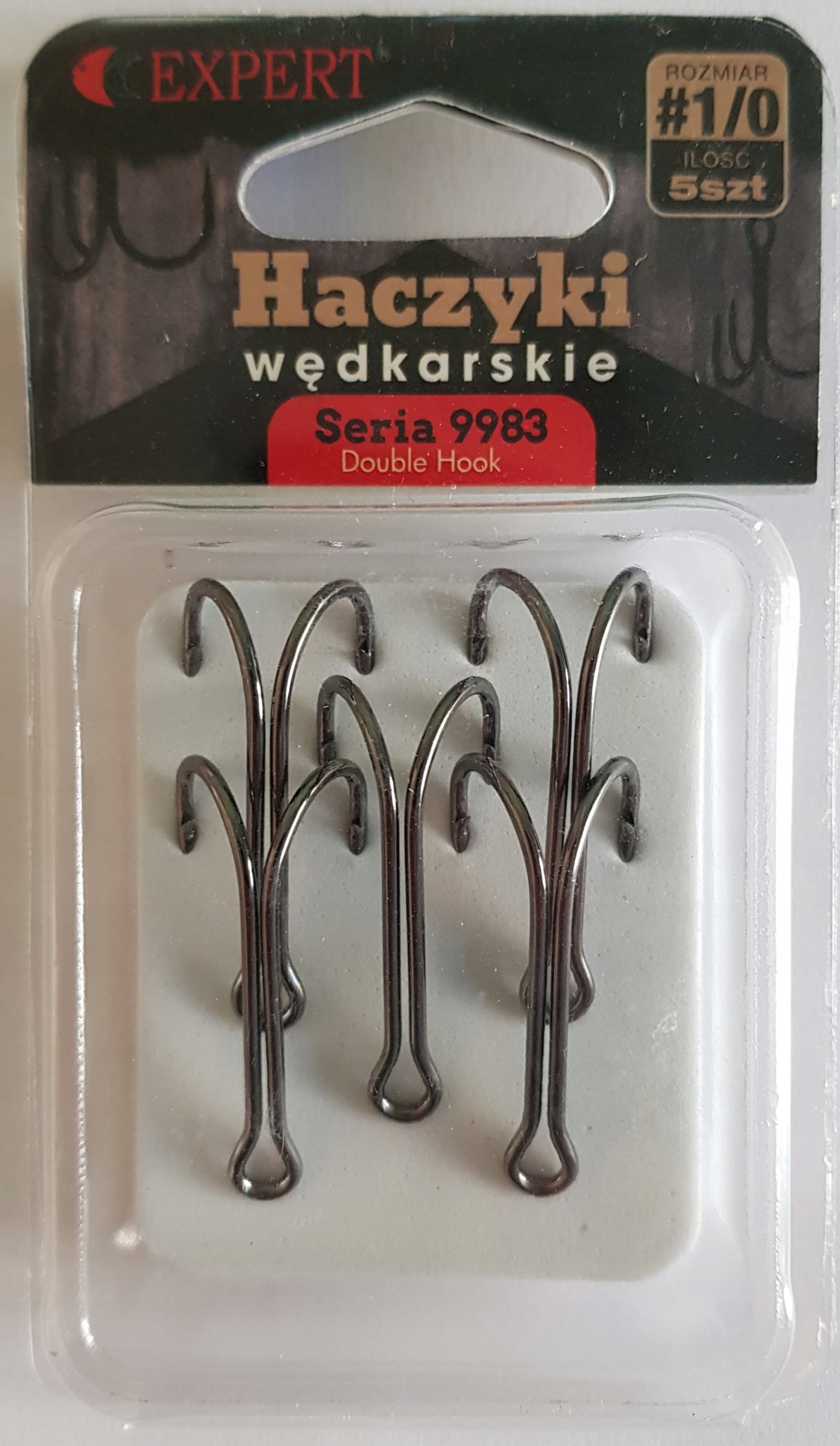 Haczyki Expert Double nr 1/0 brązowy