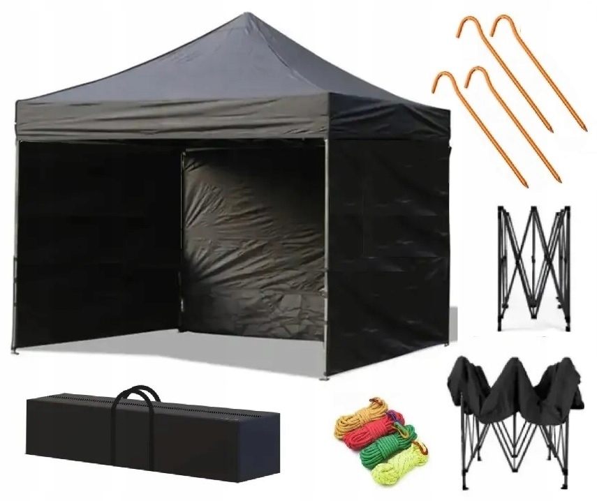 Pawilon Namiot Ogrodowy Handlowy 3x3m Ekspresowy Cateringowy Targowy Torba