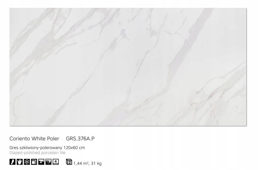 CERAMSTIC CORIENTO WHITE PŁYTKI LESZNO Grubość 8 mm