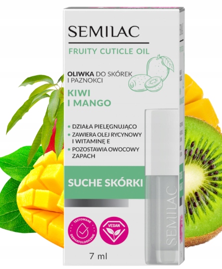 Semilac Oliwka do skórek i paznokci kiwi mango 7ml
