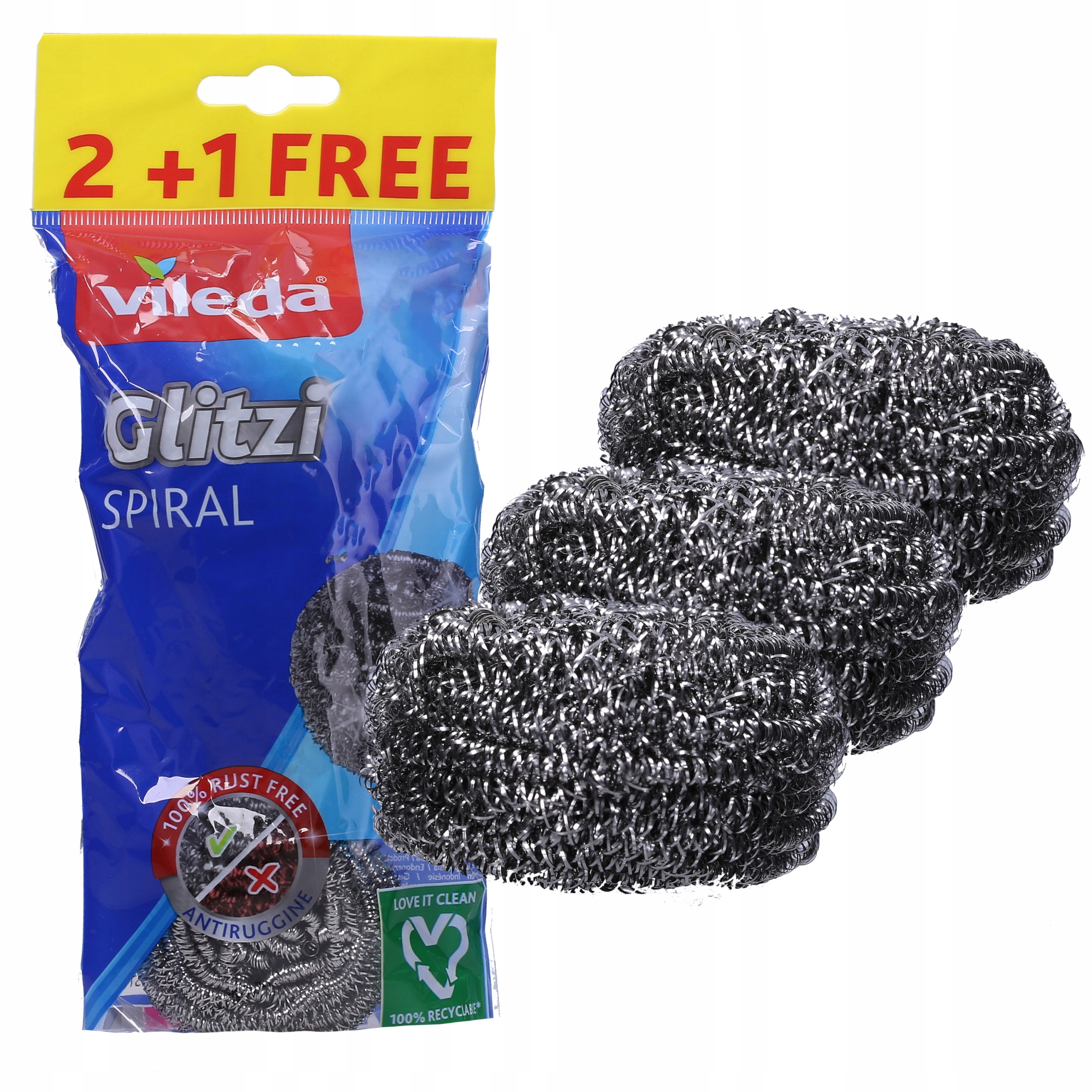 

Vileda Zmywak Stalowy Glitzi Spiral Inox 3szt