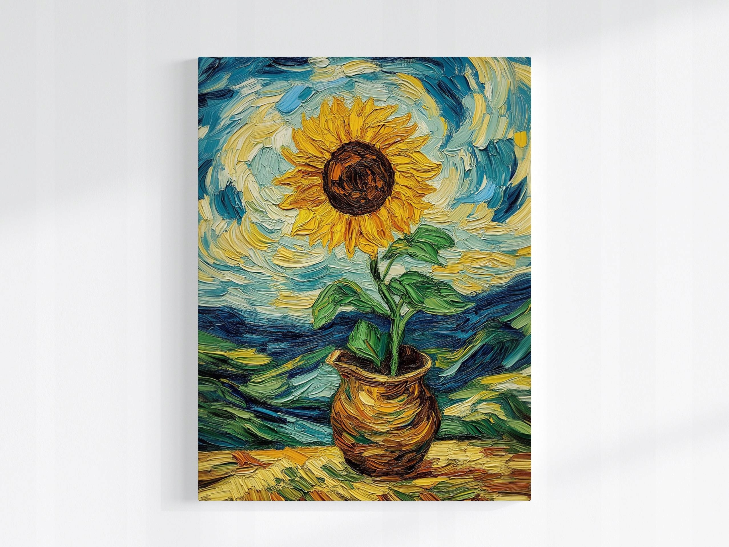 Plakát Dekorace Slunečnicový Květ Van Gogh Styl 75x100