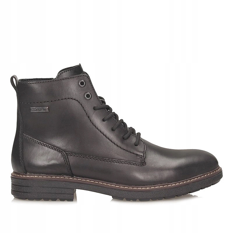 Klasické černé šněrovací kotníkové boty Rieker 33143-00