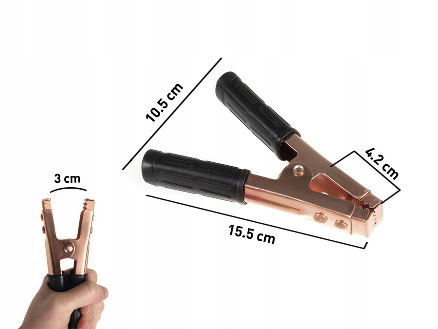 Krokodylki 600A 2szt R/B MCE37 Producent Maclean