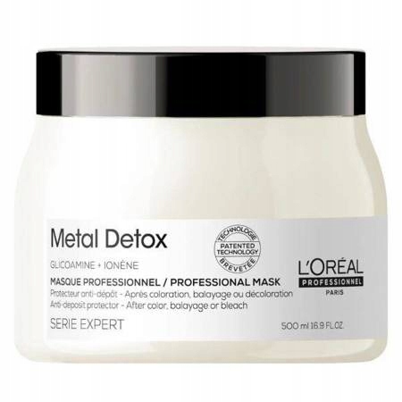 LOREAL METAL DETOX MASKA DO WŁOSÓW ZNISZCZONYCH OSŁABIONYCH 500 ML