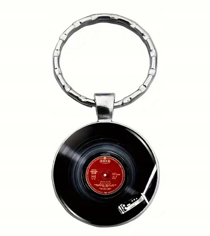 Breloczek Czarna Płyta Winylowa Muzyka Kultura Gramofon Klasyk Winyle Retro