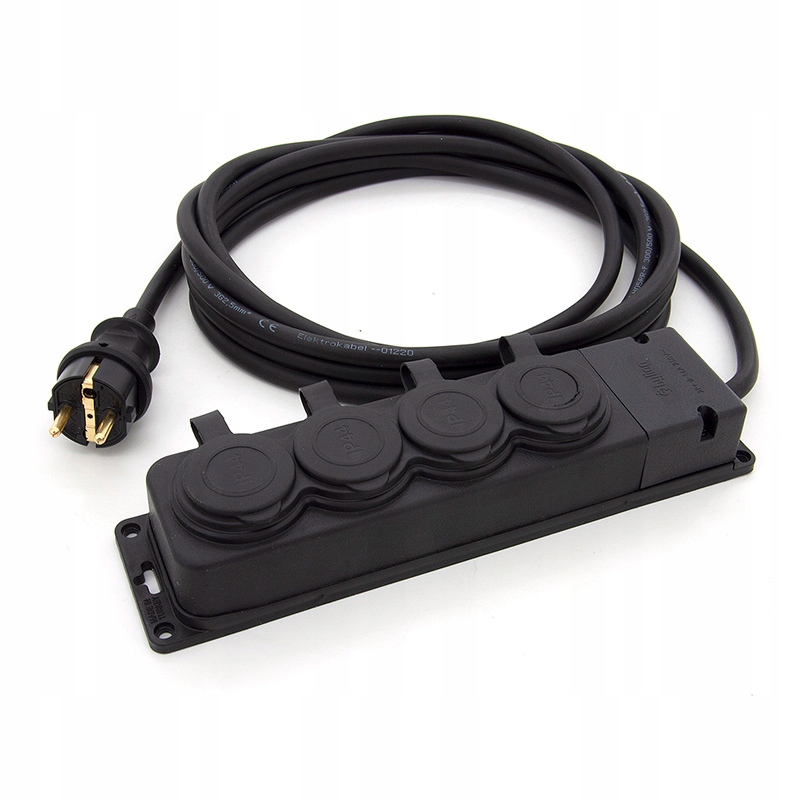 Prodlužovací Kabel Polský 10M 3X2,5 Rozbočka Gumový X4
