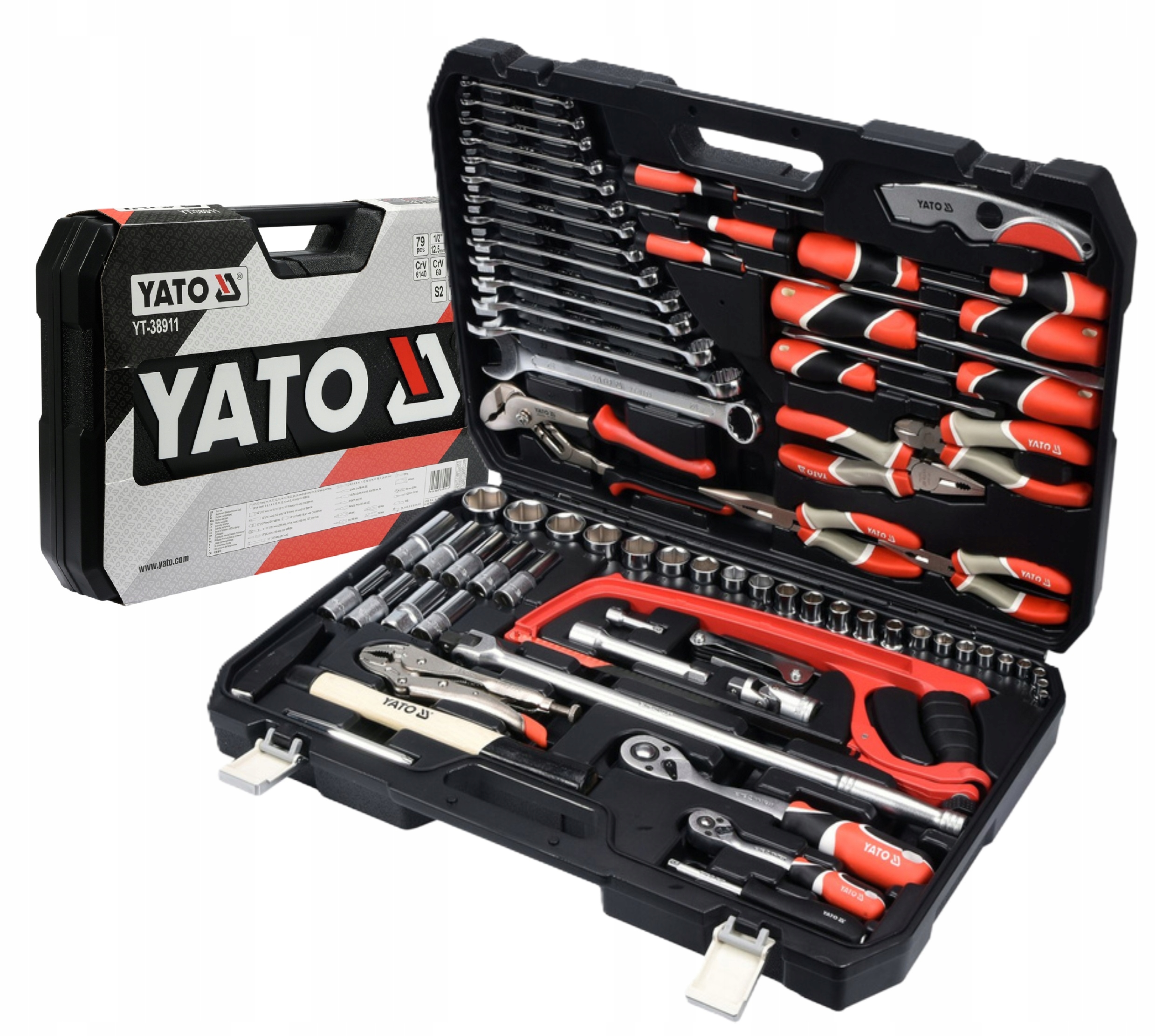 Sada Nástrojov Nástrčné Kľúče 1/4" 1/2" 79ks Yato YT-38911