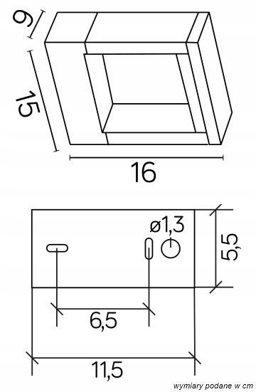 Kinkiet ogrodowy Form YB19504 Suma Rodzaj gwintu zintegrowane źródło LED