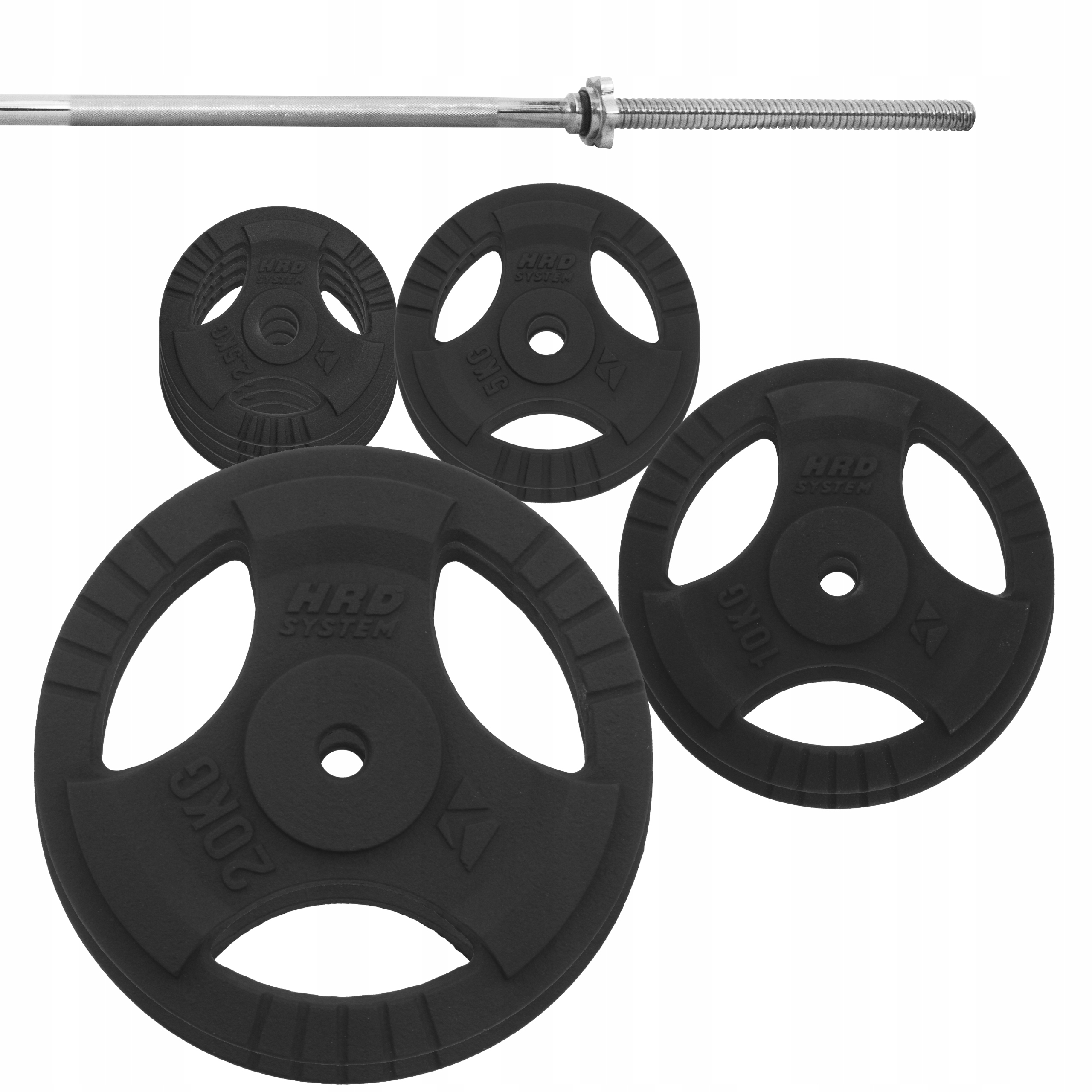

Zestaw 80 kg obciążenie żeliwne 29mm + Gryf prosty
