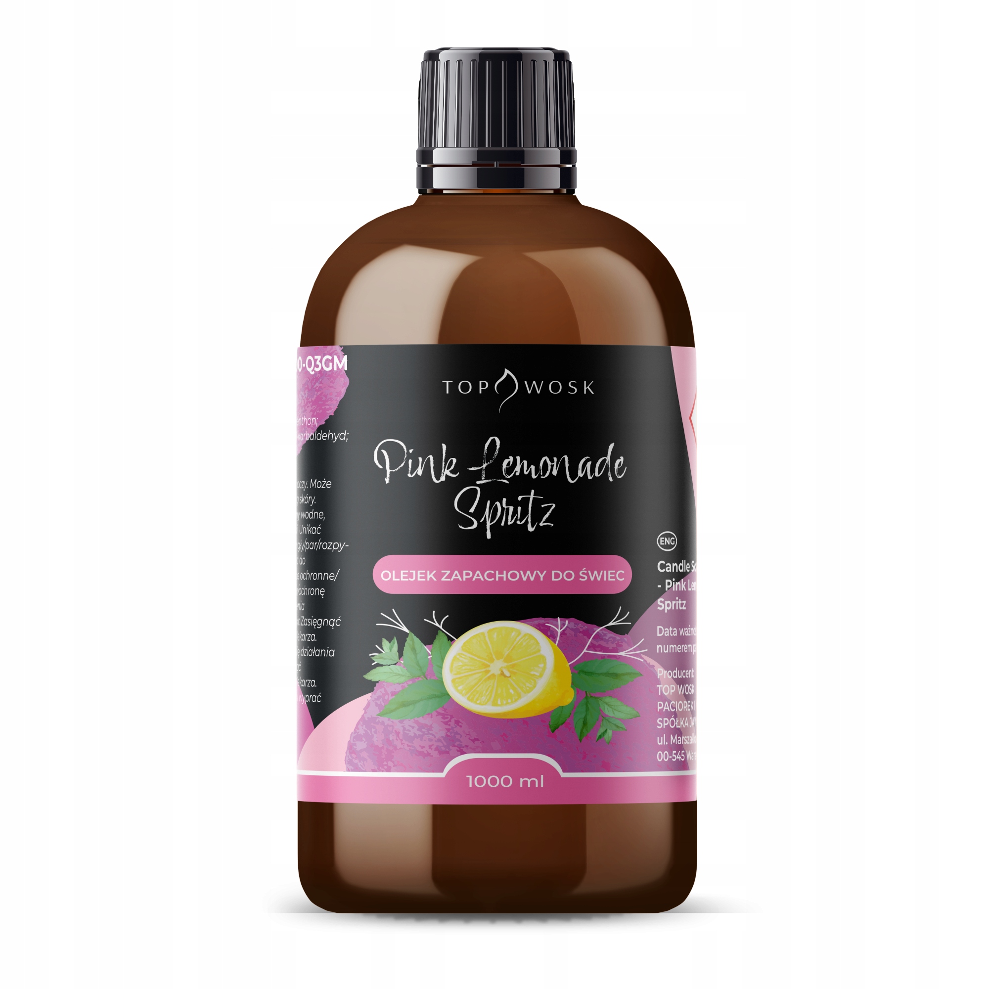 Vonný olej na svíčky Pink Lemonade Spritz 1000 ml, vůně do parafového vosku