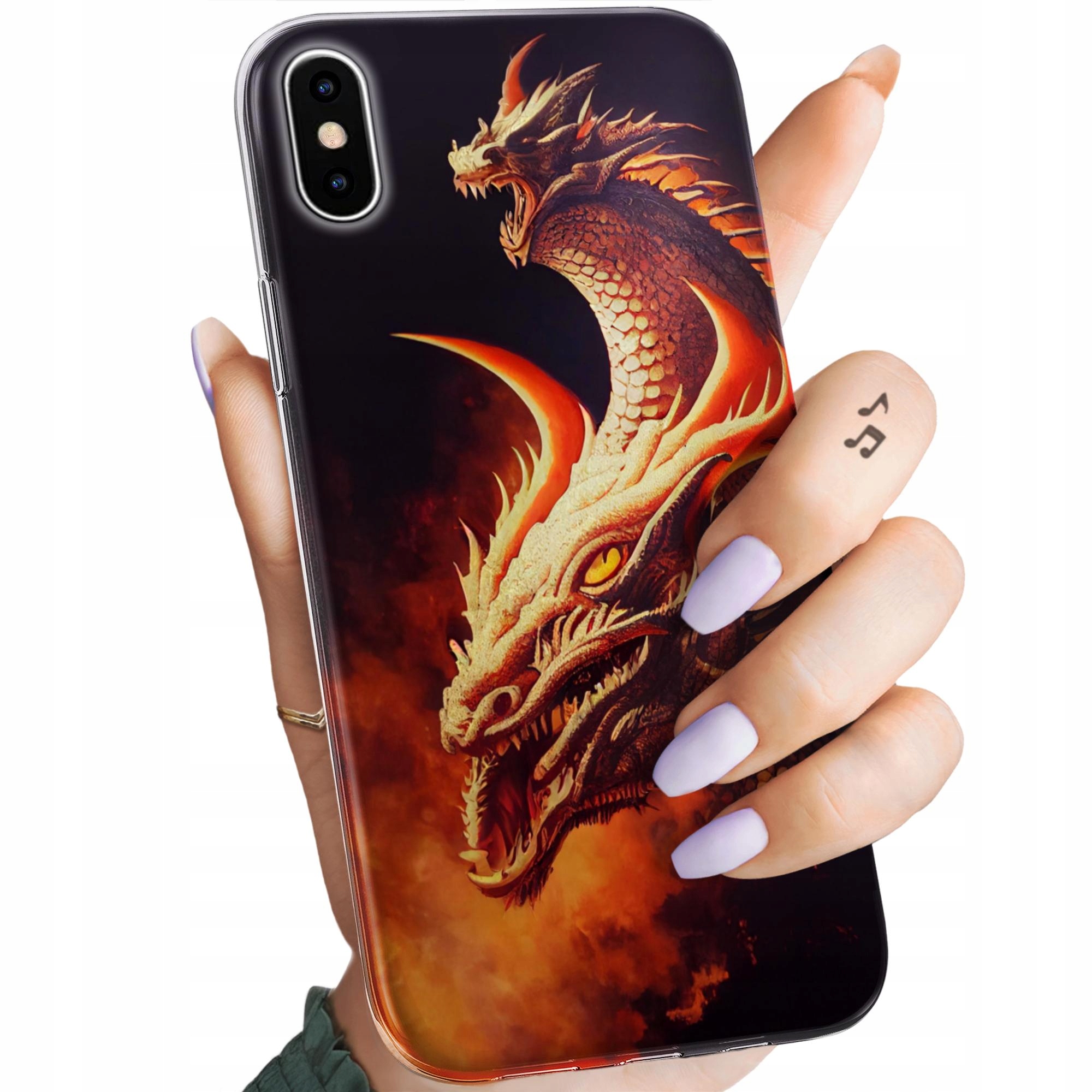 Etui Do Iphone Xs Max Smoki Dragon Taniec Smoków Obudowa Pokrowiec