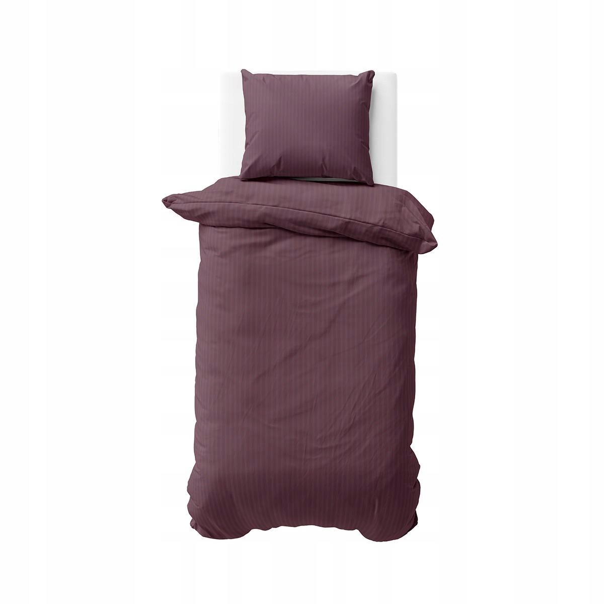 Povlečení damaškové 140x200 růžová, tmavé, jednobarevné, proužky 1 cm, barva Pure