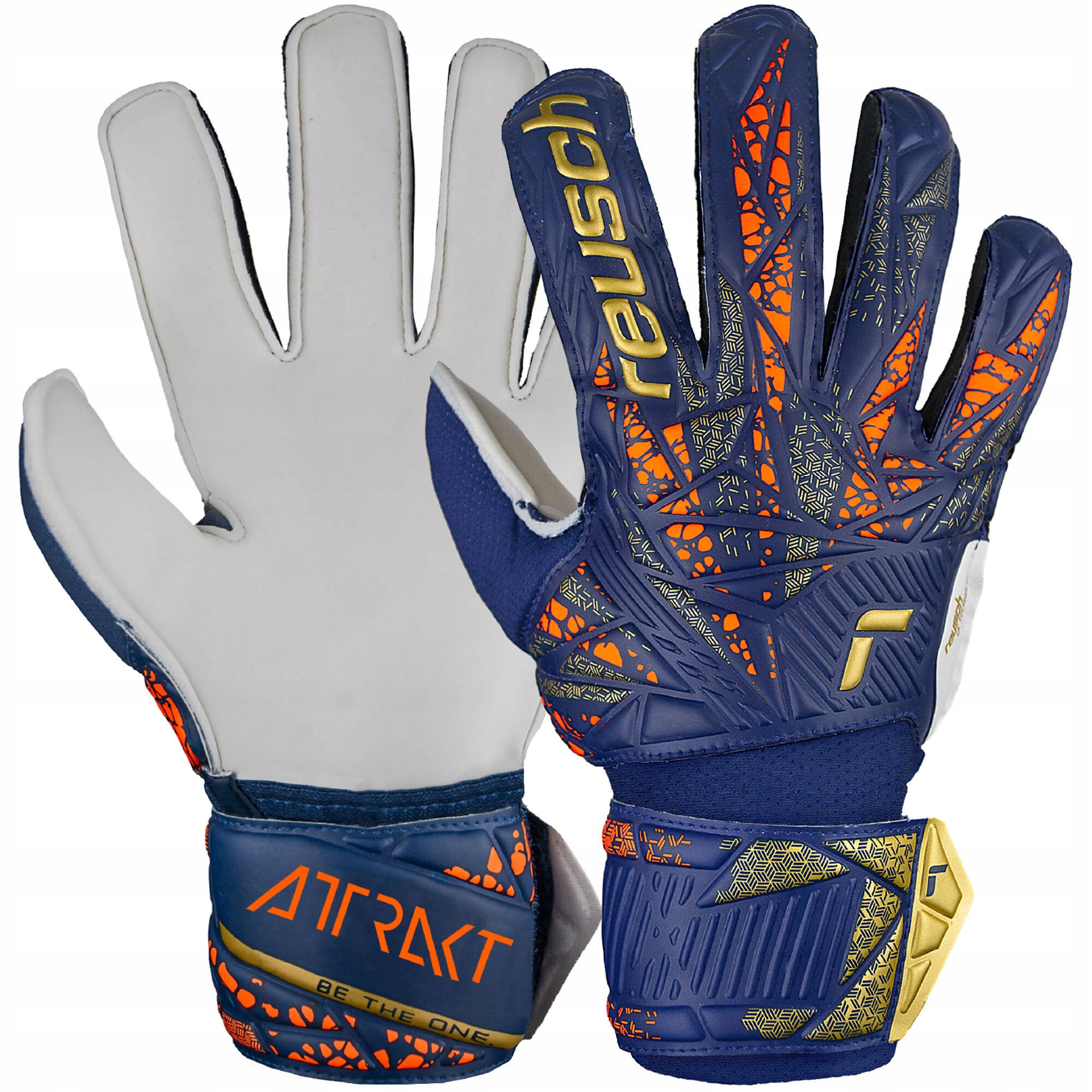 Reusch Rękawice Bramkarskie Dziecięce Attrakt Solid Junior navy blue 7.5