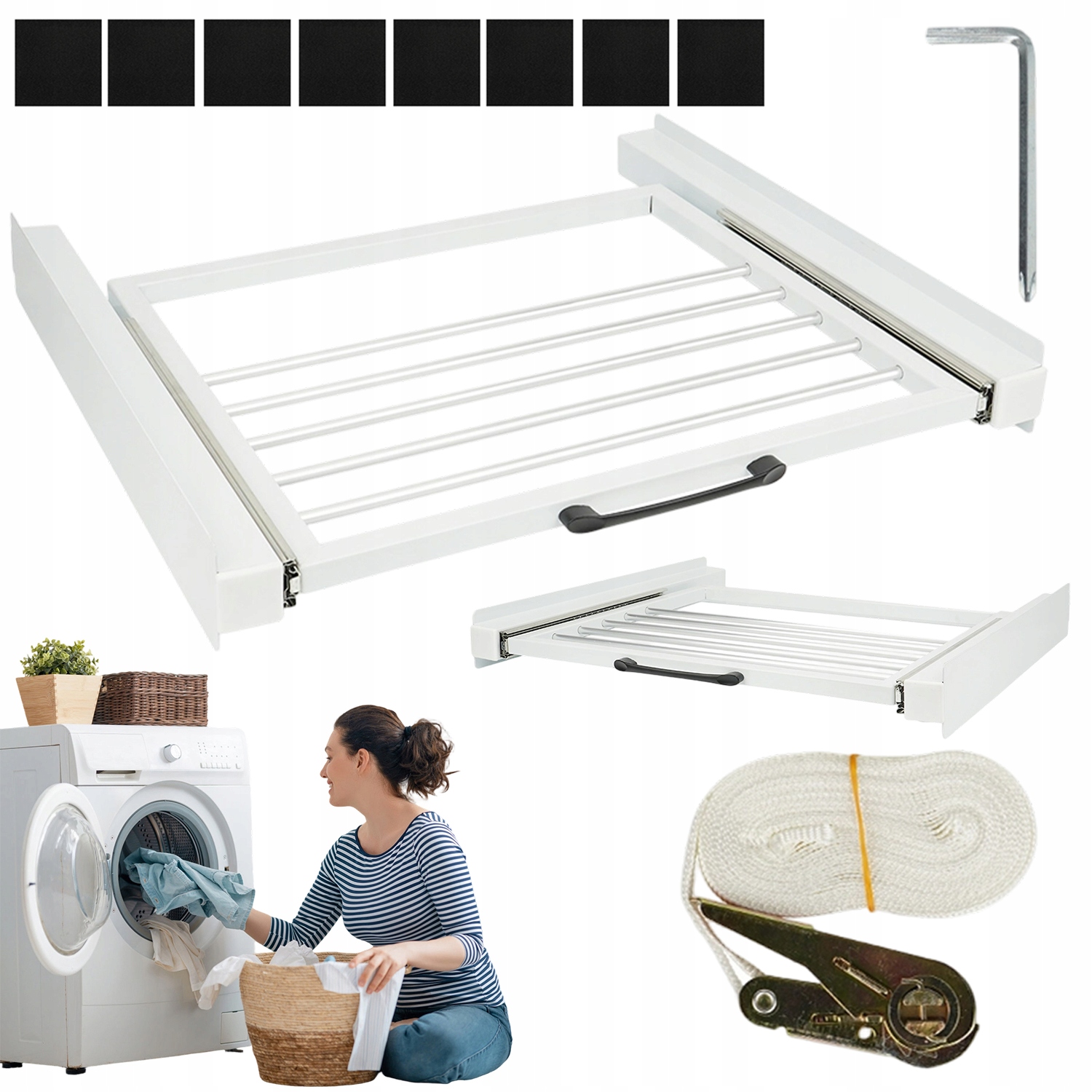 Łącznik Pralki Suszarki Rama Łącząca Z Półką Stabilna Podstawa Do Urządzeń