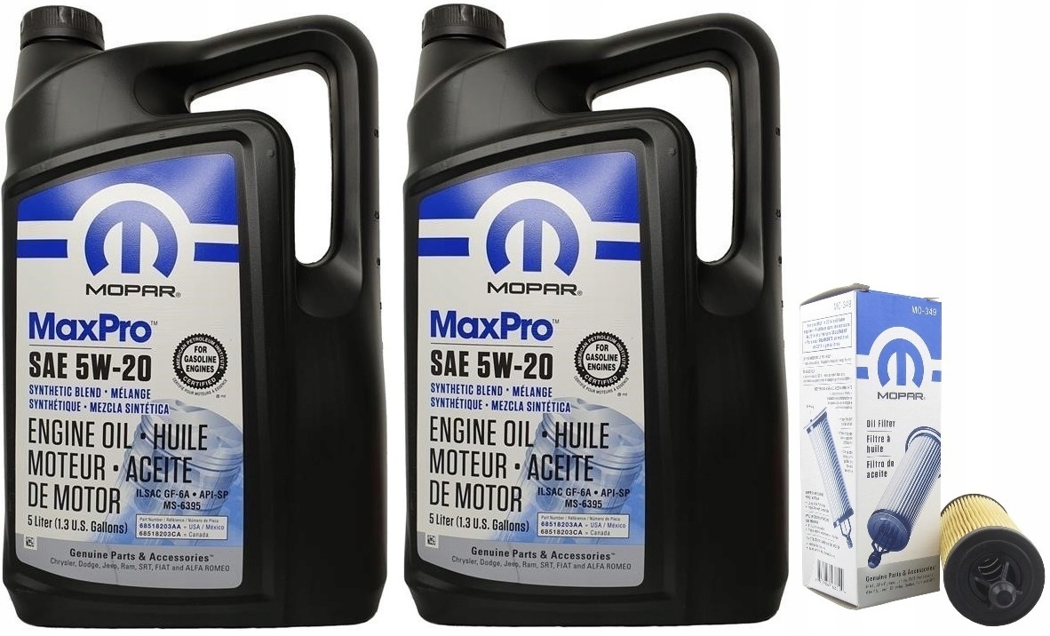 MOPAR 5W20 10L + FILTR MO-349 DODGE JEEP