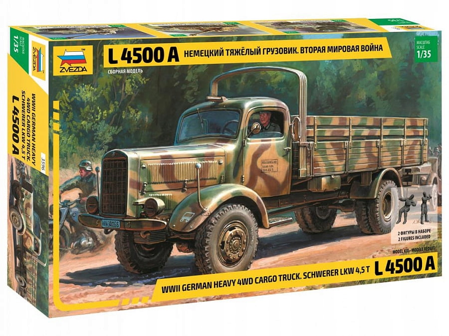 Německý těžký nákladní vůz 4WD L 4500A 1:35 Zvezda 3596