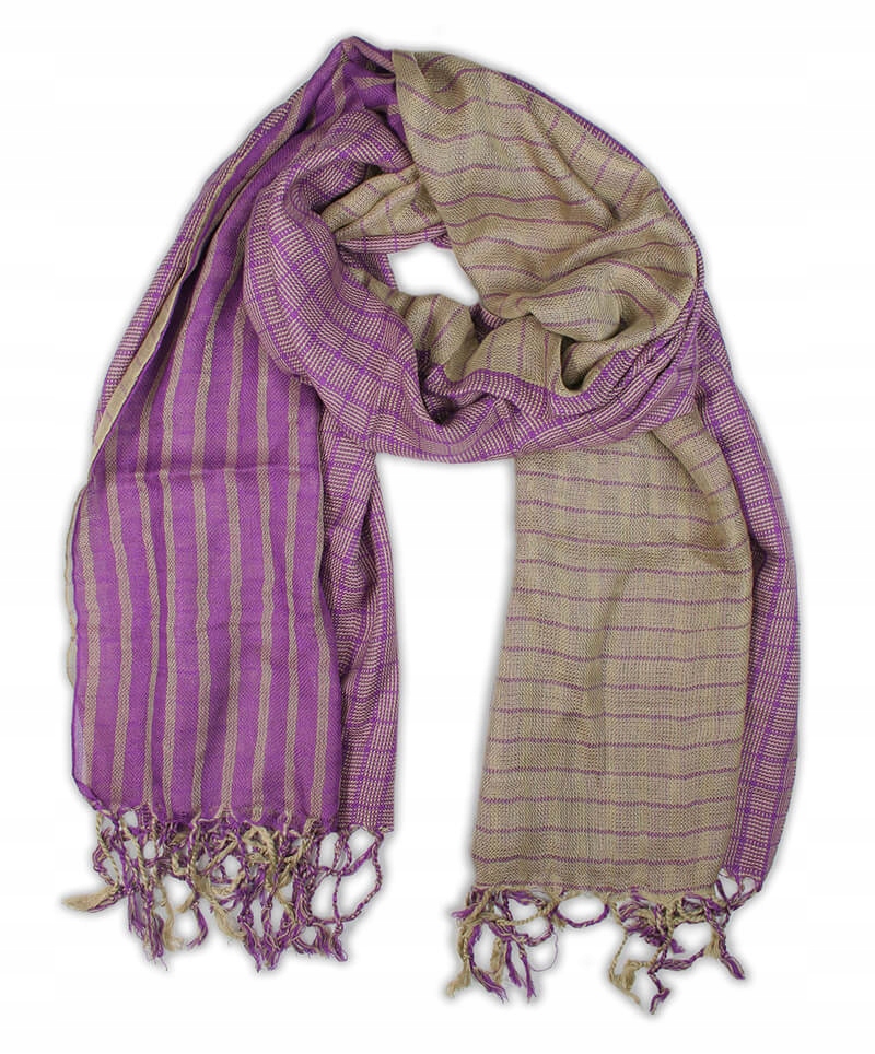 

Lekki szalik - wiosna-jesień (Alties) - Beż/Fiolet