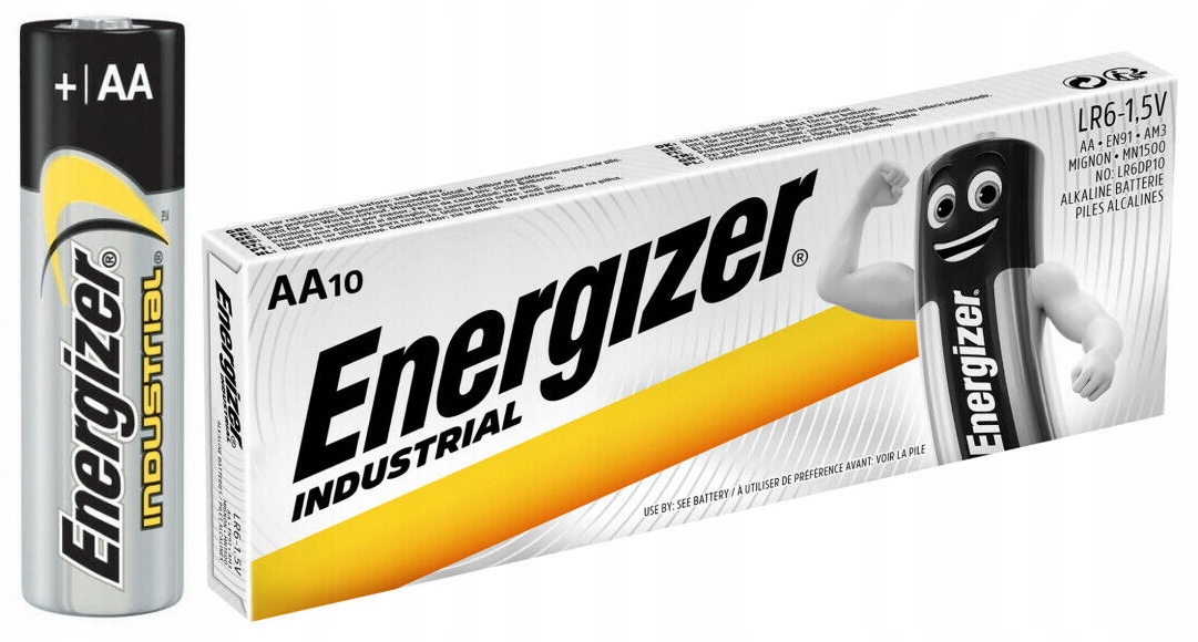 10x MOCNA BATERIA ENERGIZER INDUSTRIAL LR6 AA R6