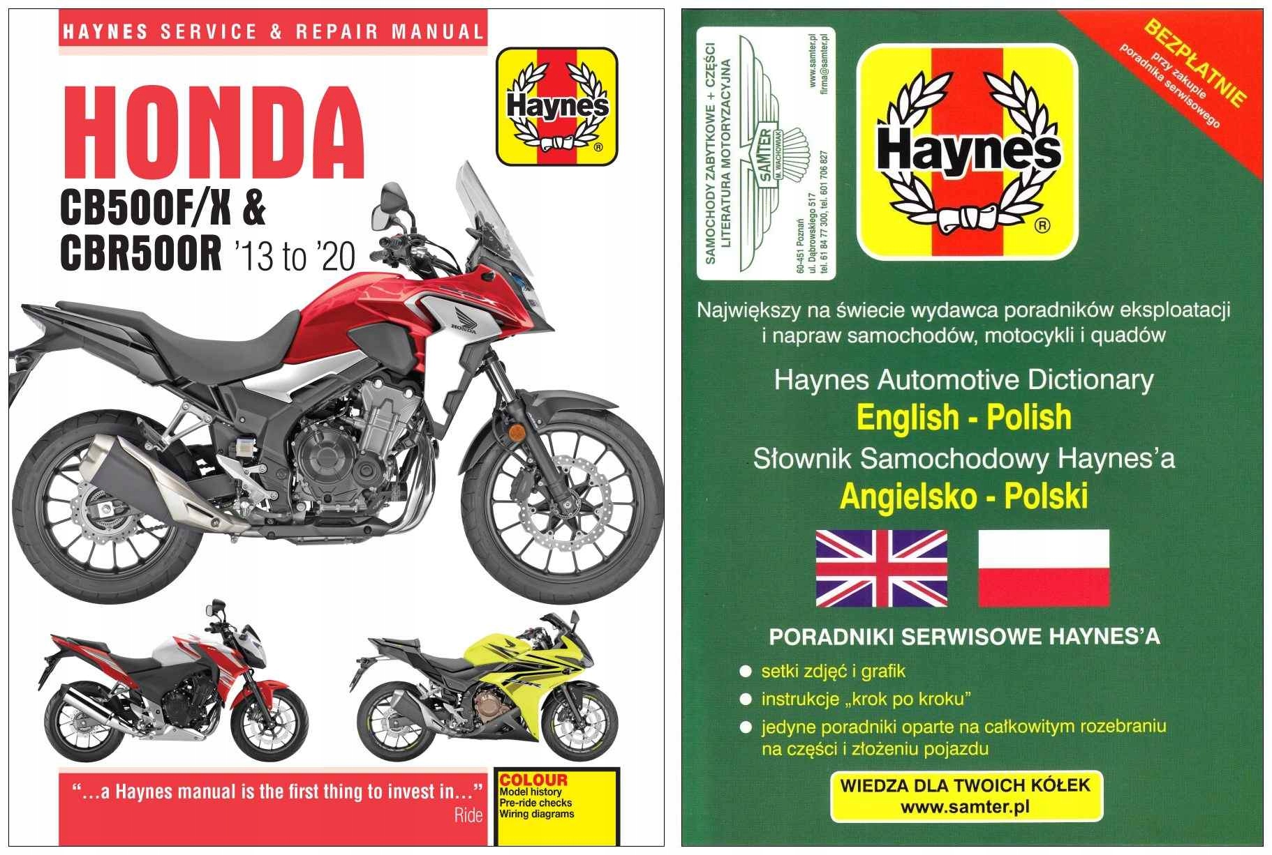 Honda CB500 F CB500X CBR500 R 2013 20 instrukcja