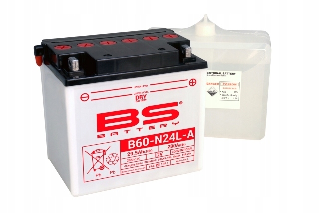 Bs Batéria B60-N24L-A (Y60-N24L-A) 12V 28AH 184X124X175 Podpora Elek