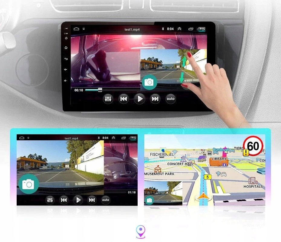 Radio 9' ANDROID KIA CEED GPS WiFi PL 4/64 LTE SIM Rodzaje odtwarzanych nośników USB