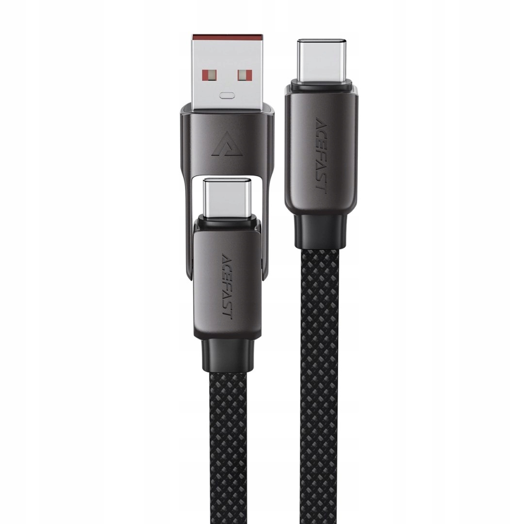 Kabel Acefast C13-04 Usb-c Usb-a Usb-c 480Mb/s 3A 1.2m czarny