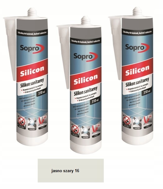 

Sopro Silikon Sanitarny 310 ML Jasno-szary 16