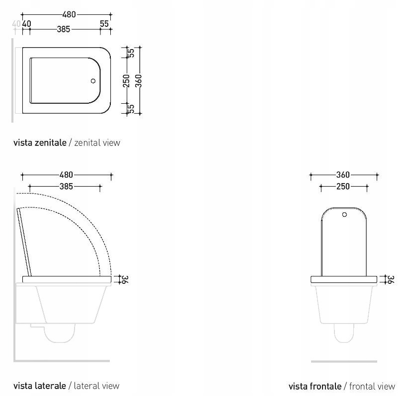 Flaminia Volo Miska WC Wisząca z deską biała Długość 52 cm