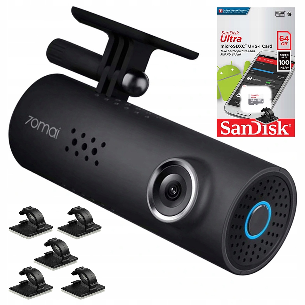 

Wideorejestrator Kamera 70mai 1S D06 Karta 64 Gb