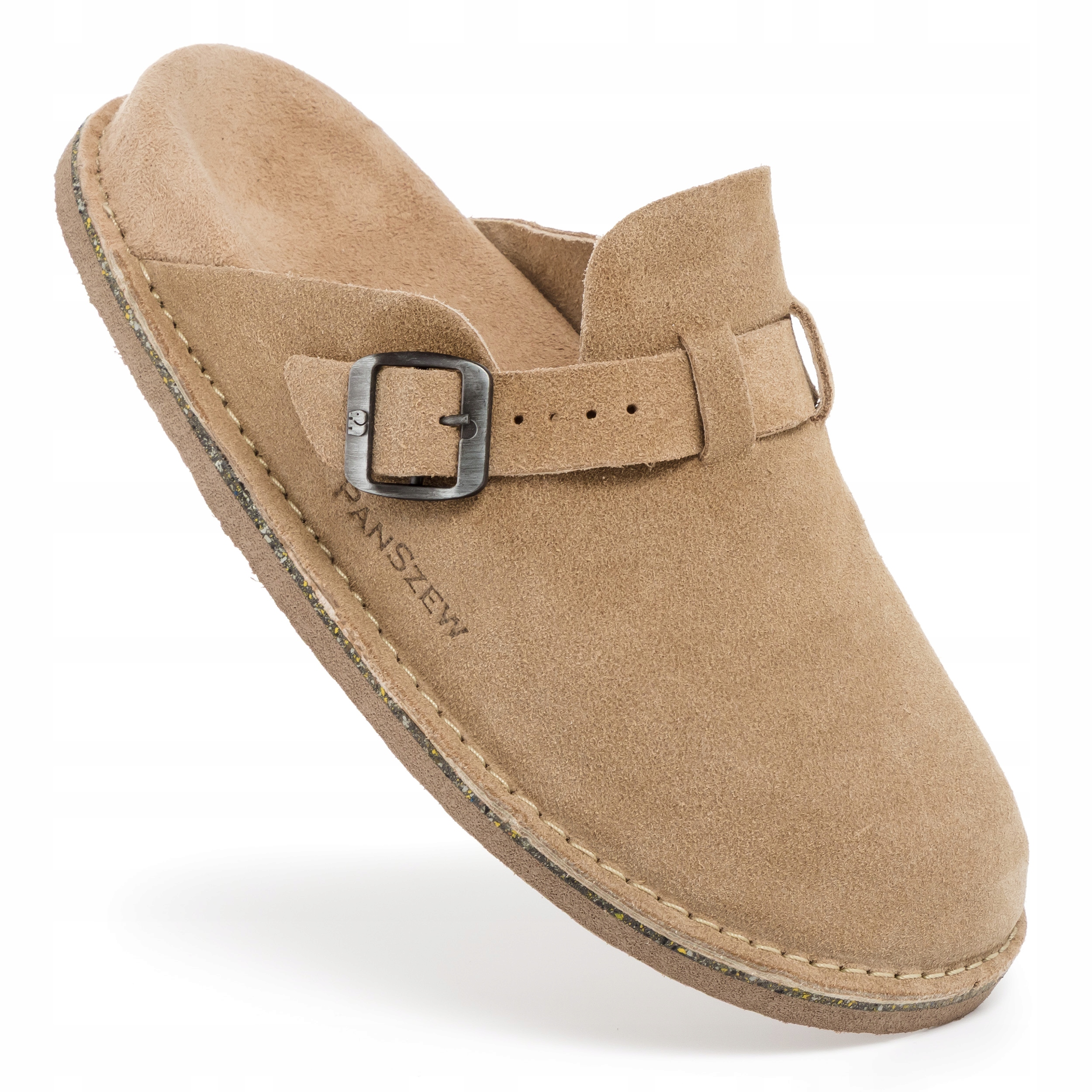 Nazouváky Dámské Kožené Profilované Béžové Semiš Nastavitelné Komfort PanSzew