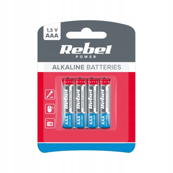Baterie alkaliczne LR03 4szt/ bl Rebel Electronics