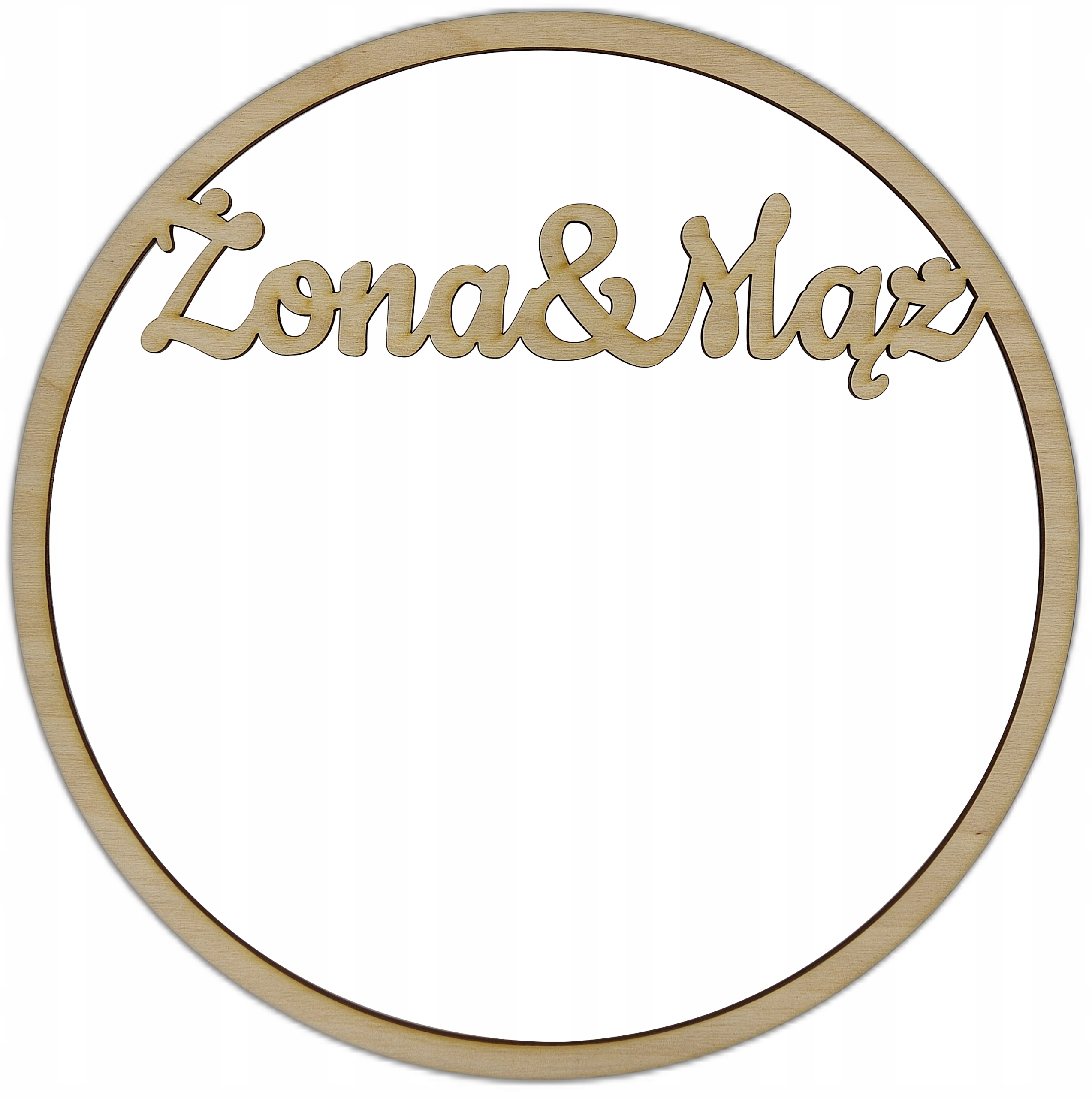 Obręcz Kółko Żona&Mąż makrama 30cm