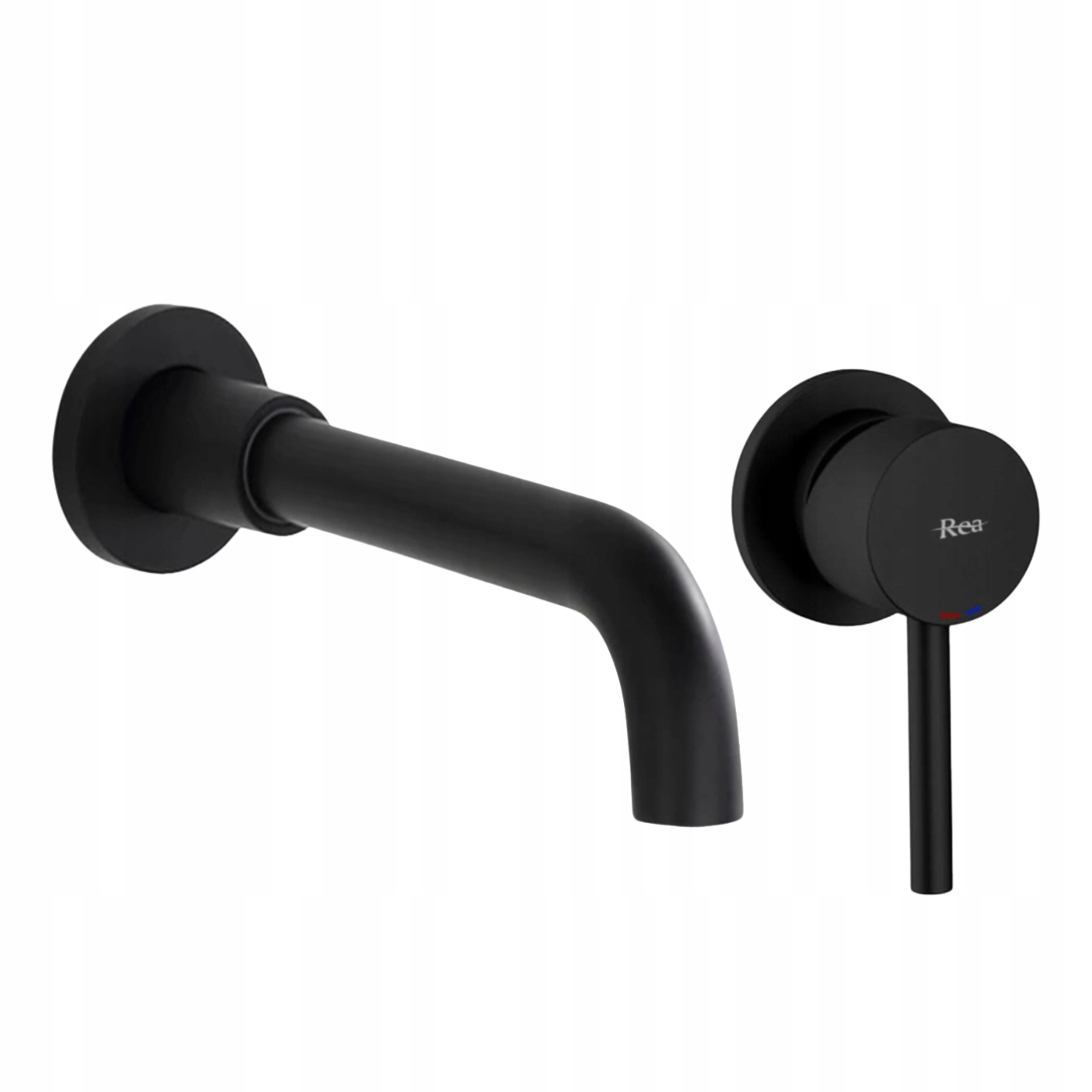 Podomietková Umývadlová Batéria Lungo Long Black S Dlhým Výtokom, Čierna Rea