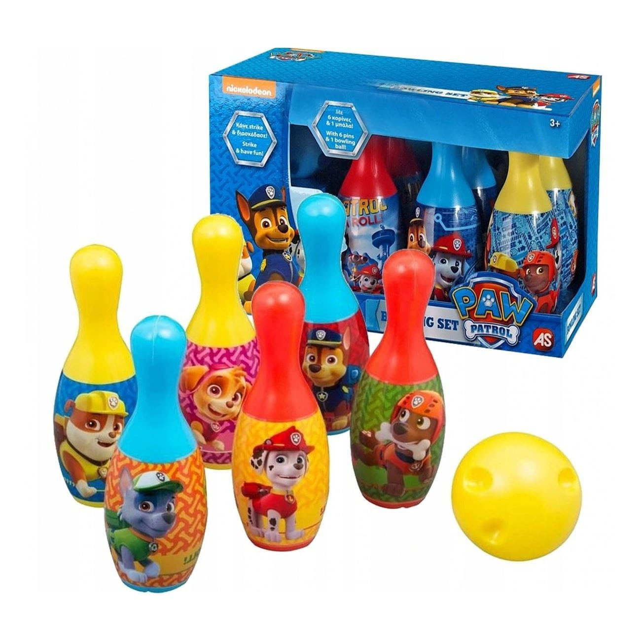 Kręgle PSI PATROL dla Dzieci ZESTAW Niebieski Bohater Psi Patrol