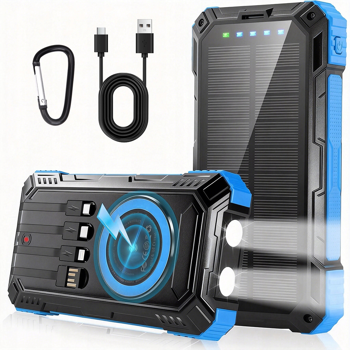 Solární Přenosnost Powerbanky 26800 Mah 4 Výstupní Kabely Trvanlivost